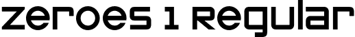 Zeroes 1 Regular font - Zeroes One.otf