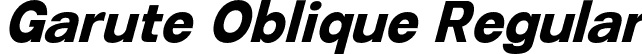 Garute Oblique Regular font - GaruteOblique-ExtraBold.otf