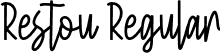 Restou Regular font - Restou Demo-SVG.otf