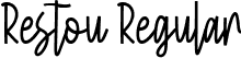 Restou Regular font - Restou Demo-SVG.ttf