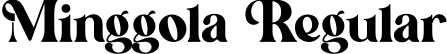 Minggola Regular font - minggola.otf