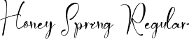 Honey Spring Regular font - Honey Spring TTF Personal.ttf