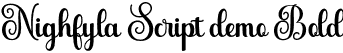 Nighfyla Script demo Bold font - NighfylaScriptdemo.otf