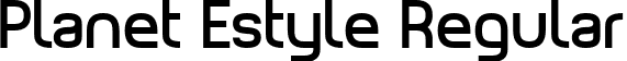 Planet Estyle Regular font - PLANE___.TTF