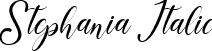 Stephania Italic font - Stephania.ttf