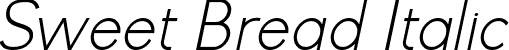 Sweet Bread Italic font - Sweet Bread-Italic.ttf