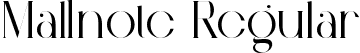 Mallnote Regular font - Mallnote.ttf