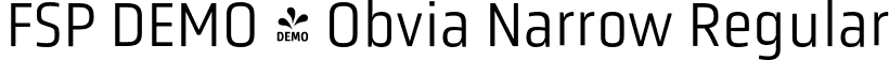 FSP DEMO - Obvia Narrow Regular font - Fontspring-DEMO-obvia_narrow_light.otf