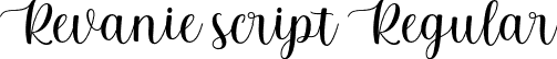 Revanie script Regular font - Revanie script.otf