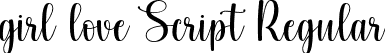 girl love Script Regular font - girl love.otf