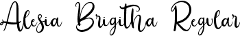 Alesia Brigitha Regular font - AlesiaBrigitha.ttf