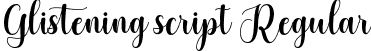 Glistening script Regular font - Glistening script.otf