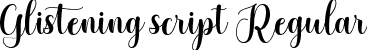 Glistening script Regular font - Glistening script.ttf