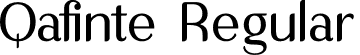 Qafinte Regular font - Qafinte-Yzjzo.otf