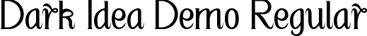 Dark Idea Demo Regular font - DarkIdeaDemoRegular.ttf