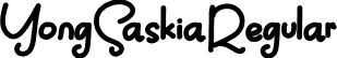 Yong Saskia Regular font - Yong Saskia.ttf