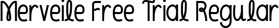 Merveile Free Trial Regular font - Merveile Free Trial.ttf