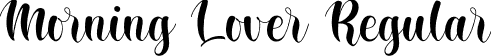 Morning Lover Regular font - MorningLover_01.otf