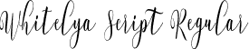 Whitelya Script Regular font - Whitelya Script.otf