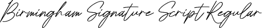 Birmingham Signature Script Regular font - Birmingham Signature.ttf