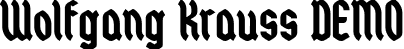 Wolfgang Krauss DEMO font - WolfgangKraussDEMO.otf