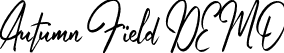 Autumn Field DEMO font - AutumnFieldDEMO.otf