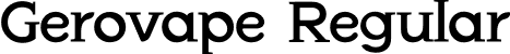 Gerovape Regular font - Gerovape.otf