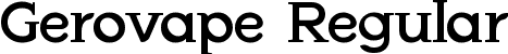 Gerovape Regular font - Gerovape.ttf