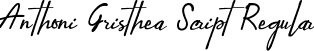 Anthoni Gristhea Script Regular font - Anthoni-Gristhea.ttf