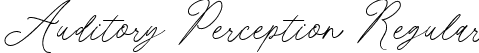 Auditory Perception Regular font - AuditoryPerceptionRegular-jE2yy.ttf