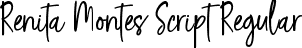 Renita Montes Script Regular font - Renita-Montes.ttf