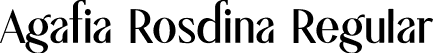 Agafia Rosdina Regular font - AgafiaRosdina.otf