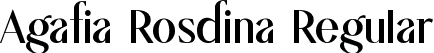 Agafia Rosdina Regular font - AgafiaRosdina.ttf