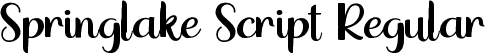 Springlake Script Regular font - Springlake.ttf