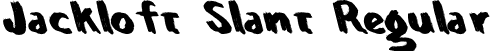 Jackloft Slant Regular font - Jackloft-Slant.ttf