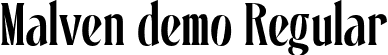 Malven demo Regular font - Malven-Regular.otf