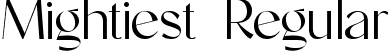 Mightiest Regular font - Mightiest.ttf