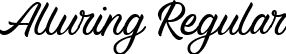 Alluring Regular font - alluring.ttf