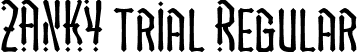 ZANKY trial Regular font - ZANKYtrial.otf