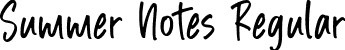 Summer Notes Regular font - Summer Notes.otf