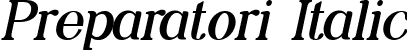 Preparatori Italic font - Preparatori-Italic.ttf