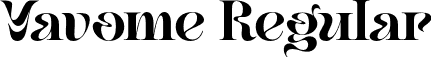 Yavome Regular font - Yavome.otf