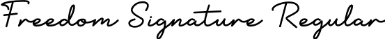 Freedom Signature Regular font - FreedomSignature.otf