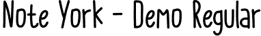 Note York - Demo Regular font - Note York-Demo.otf