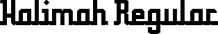 Halimah Regular font - Halimah.ttf