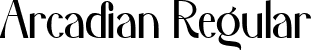 Arcadian Regular font - Arcadian.ttf