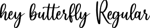 hey butterfly Regular font - hey butterfly otf.otf