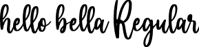 hello bella Regular font - hello bella otf.otf