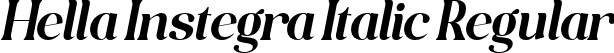 Hella Instegra Italic Regular font - Roadway Italic..ttf