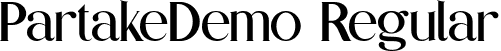 PartakeDemo Regular font - Partake_Demo.ttf